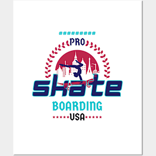 pro skate boarding Posters and Art